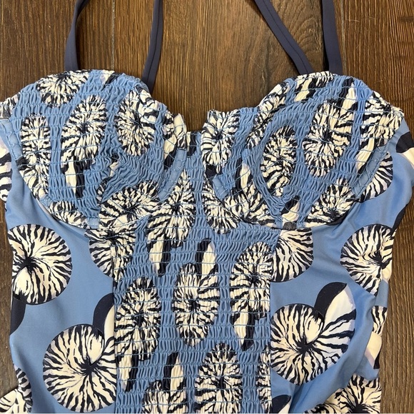 Anthropologie Jodie One-Piece Blue Floral Swimsuit NEW RTL $128 SZ MED - Picture 4 of 7